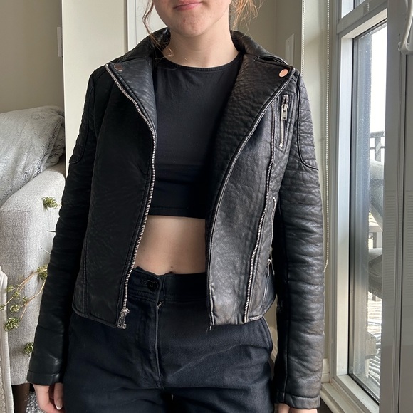 Pleather Jacket - like new! - Picture 5 of 6